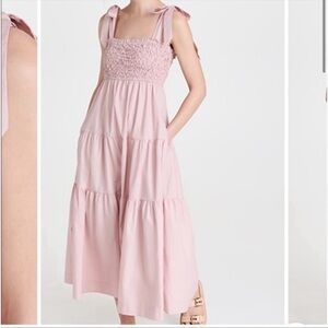En Saison Pink Tiered Dress with Ties, Size XS, Perfect Coniditon